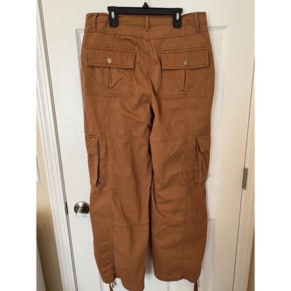 Arizona Jeans Co Women’s Juniors Cargo Pants Brown Argan Oil Sz 11 Drawstrings - Picture 11 of 16